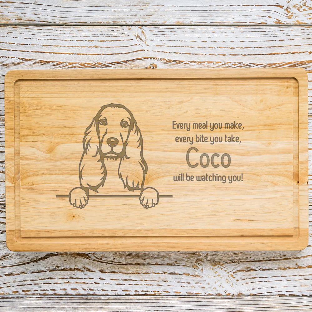 Personalised Chopping Board - Dog Breed & Name - Image 30