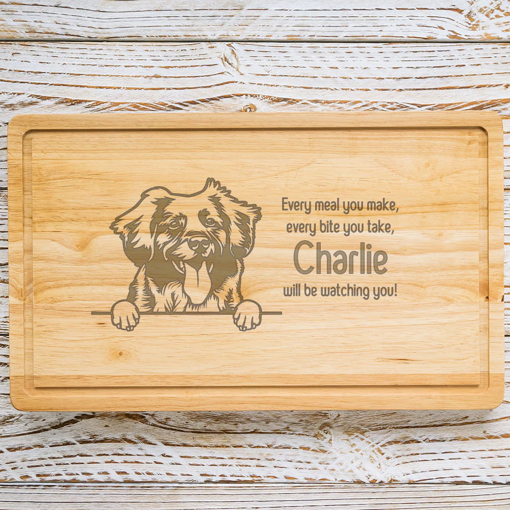 Personalised Chopping Board - Dog Breed & Name - Image 64