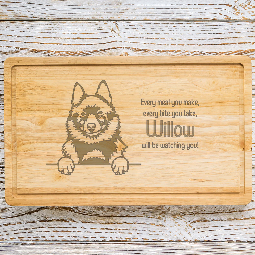 Personalised Chopping Board - Dog Breed & Name - Image 78