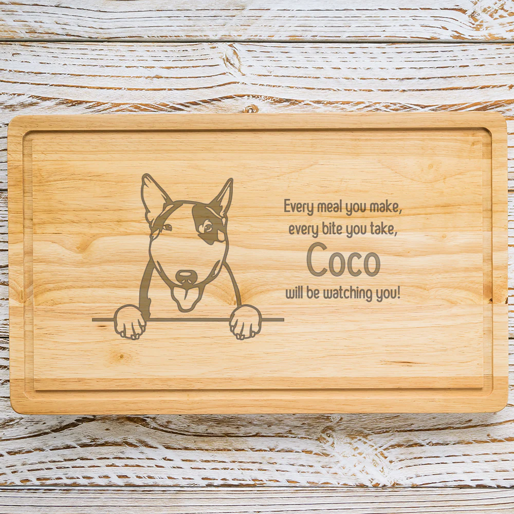 Personalised Chopping Board - Dog Breed & Name - Image 87