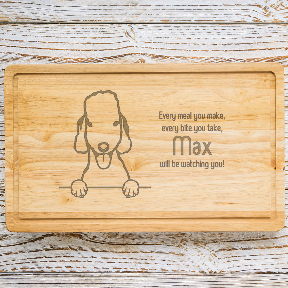 Personalised Chopping Board - Dog Breed & Name - Image 9