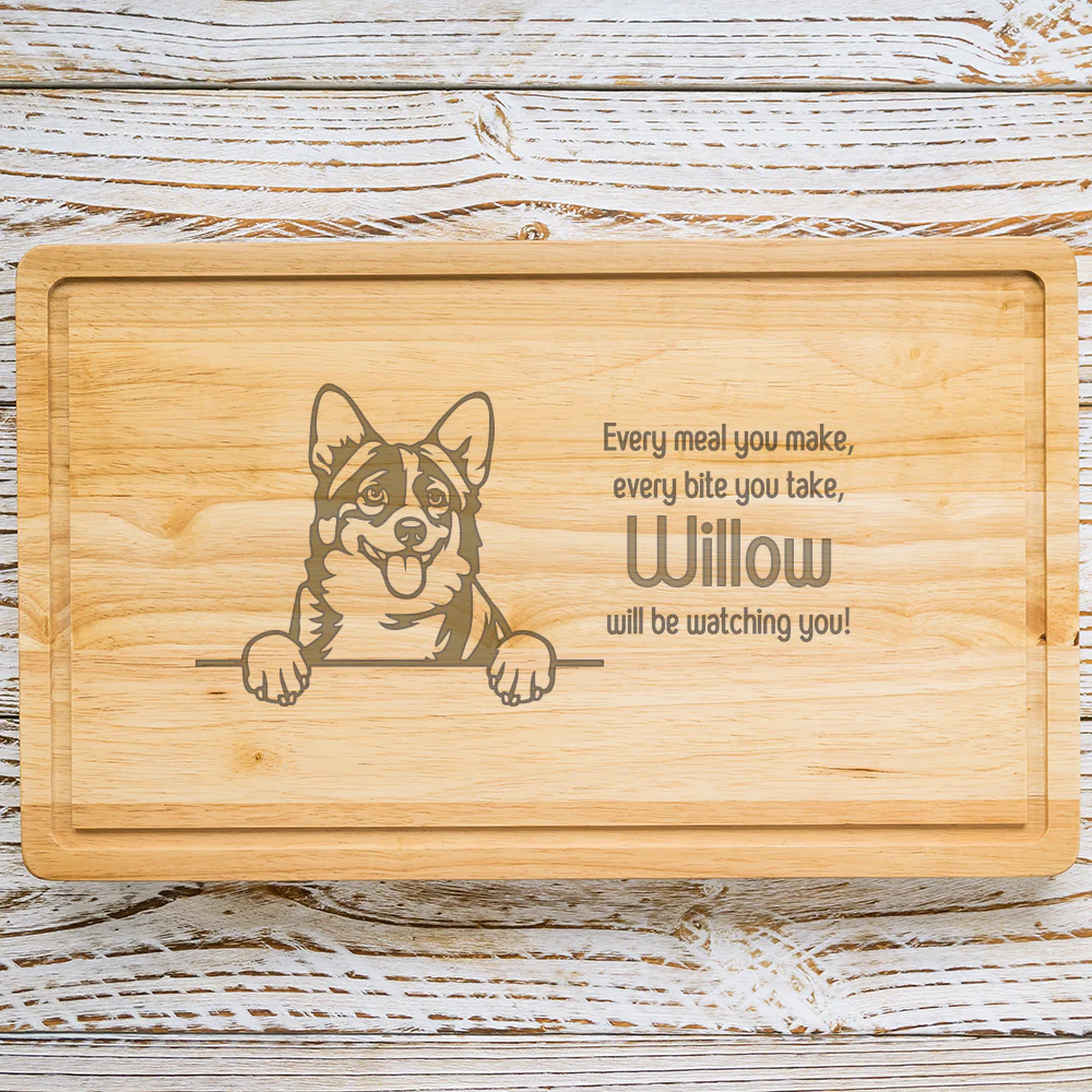Personalised Chopping Board - Dog Breed & Name - Image 92