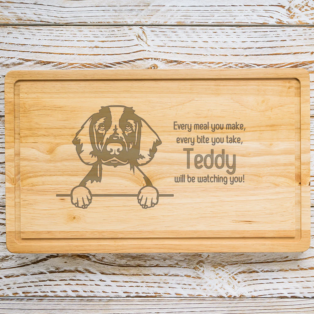 Personalised Chopping Board - Dog Breed & Name - Image 94