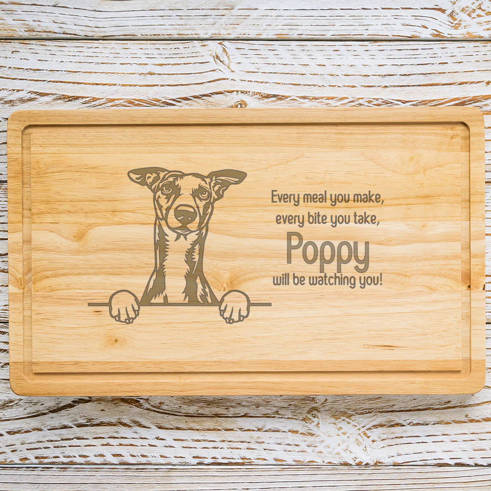 Personalised Chopping Board - Dog Breed & Name - Image 97