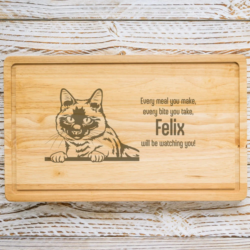 Personalised Chopping Board - Cat Breed & Name - Image 26