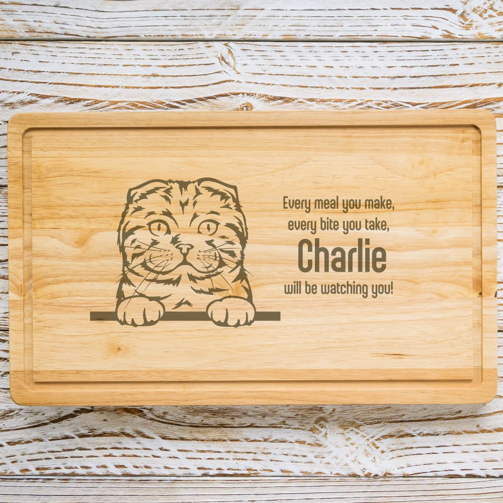 Personalised Chopping Board - Cat Breed & Name - Image 29